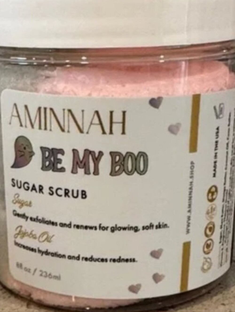 Aminnah-Be My Boo Pink Sugar Scrub🩷 8oz